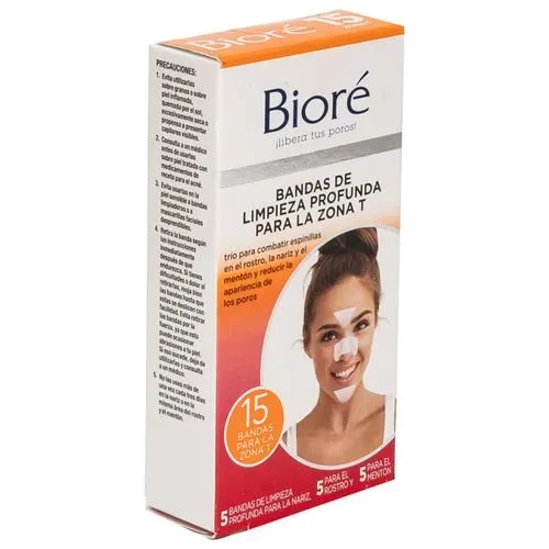 BIORE Bandas Limpieza Nasal T-Zone X15u